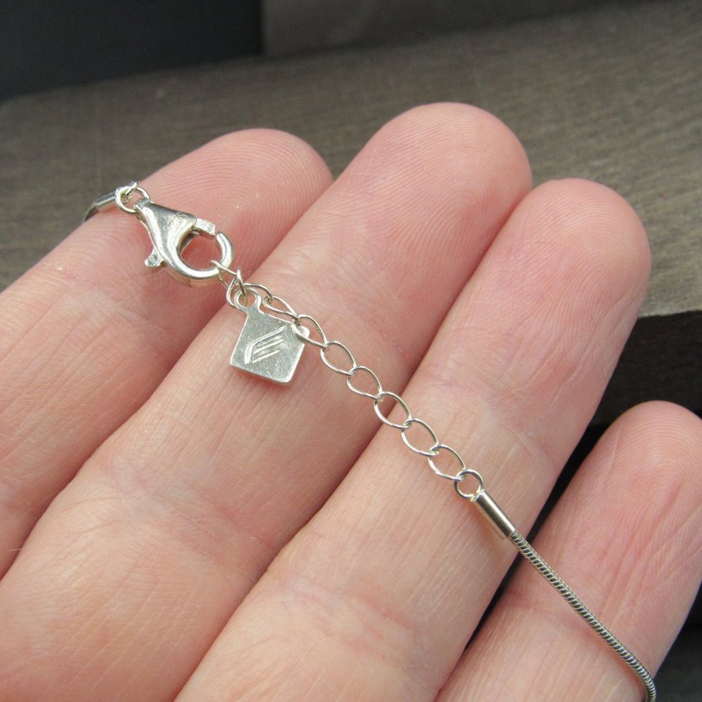 8" Sterling Silver Crystal Breast Cancer Bracelet Vintage - Picture 2 of 6